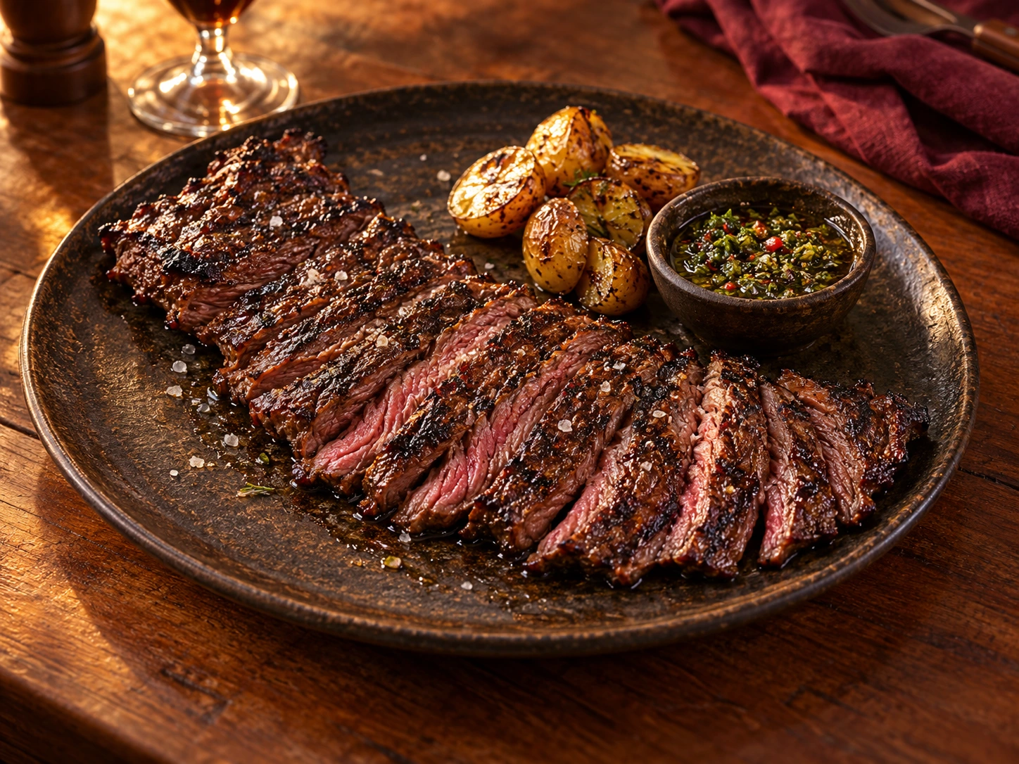 Imagen conceptual de entraña a la parrilla